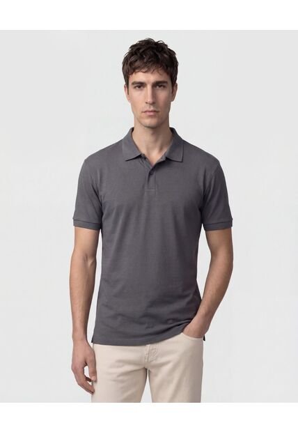 Polo Premium En Tejido Piqué   Para Hombre Gris Patprimo