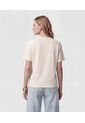Camiseta De Cuello Redondo Estampada   Para Mujer Crema Patprimo de Patprimo