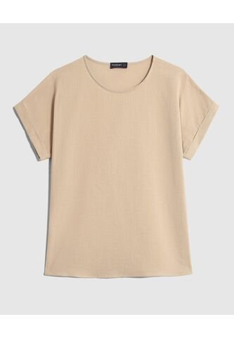 Blusa Para Mujer Manga Corta Color Beige Marca Patprimo #30123573 Patprimo