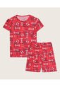 Pijama Para Niño M/C P/C Color Rojo  Marca Patprimo #66040048 de Patprimo
