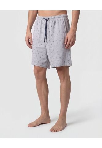 Pijama Corta Abotonada Estampada   Para Hombre Gris Patprimo Patprimo