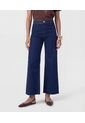 Jeans Culotte Con Ruedo Desflecado   Para Mujer Azul Patprimo de Patprimo