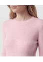 Saco De Punto Acanalado Con Brillo   Para Mujer Rosa Patprimo de Patprimo