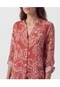 Blusa Fluida Cuello V   Para Mujer Naranja Patprimo de Patprimo