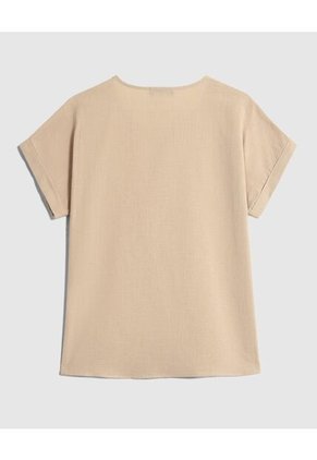Blusa Para Mujer Manga Corta Color Beige Marca Patprimo #30123573