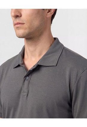 Polo Premium En Tejido Piqué   Para Hombre Gris Patprimo