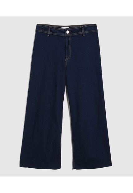 Jeans Culotte De Tiro Alto  Para Mujer Azul Patprimo