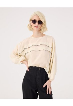 Blusa Para Mujer Manga Larga Color Blanco Marca Patprimo #30123590