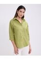 Camisa Manga Larga   Para Mujer Verde Patprimo de Patprimo