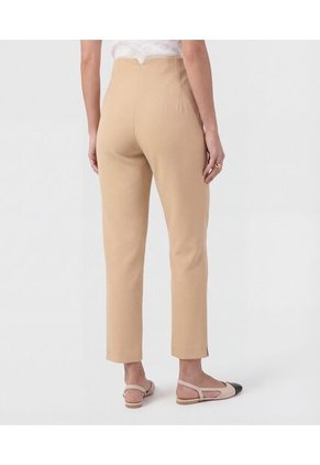 Pantalón Clasico De Tiro Alto   Para Mujer Café Patprimo