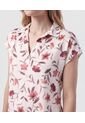 Blusa Casual Manga Corta Con Cuello V  Para Mujer Blanco Patprimo de Patprimo