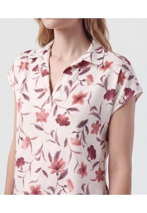 Blusa Casual Manga Corta Con Cuello V Para Mujer Blanco Patprimo