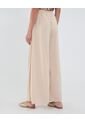 Pantalón Fluido Unicolor  Para Mujer Beige Patprimo de Patprimo