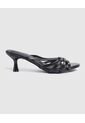 Sandalias De Tacón Con Tiras Cruzadas   Para Mujer Negro Patprimo de Patprimo