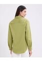 Camisa Manga Larga   Para Mujer Verde Patprimo de Patprimo