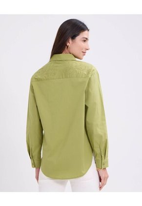 Camisa Manga Larga   Para Mujer Verde Patprimo