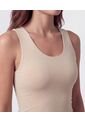 Camiseta Manga Sisa Con Cuello En U   Para Mujer Café Patprimo de Patprimo