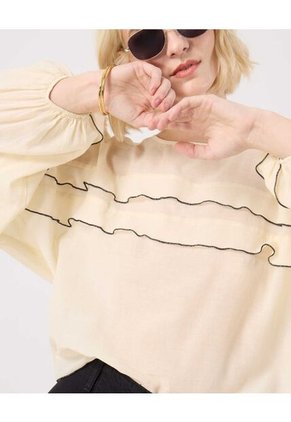 Blusa Para Mujer Manga Larga Color Blanco Marca Patprimo #30123590