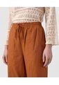 Pantalón Wide Leg Con Bolsillos   Para Mujer Naranja Patprimo de Patprimo