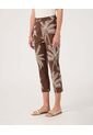 Pantalon Capri Estampado   Para Mujer Café Patprimo de Patprimo