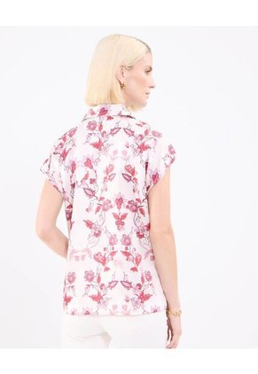 Camisa Manga Corta  Para Mujer Crema Patprimo