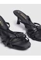 Sandalias De Tacón Con Tiras Cruzadas   Para Mujer Negro Patprimo de Patprimo