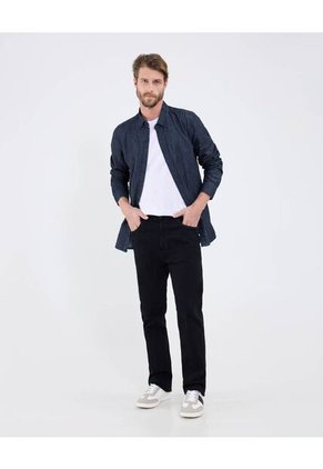 Camisa Para Hombre Manga Larga Sin Bolsillo Cuello Button D Color Azul Marca Patprimo #44013164