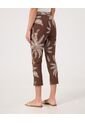 Pantalon Capri Estampado   Para Mujer Café Patprimo de Patprimo