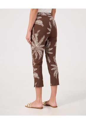 Pantalon Capri Estampado   Para Mujer Café Patprimo