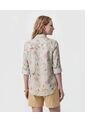 Camisa Estampada Con Charretera   Para Mujer Verde Patprimo de Patprimo