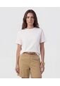 Camiseta Con Bolsillo De Encaje   Para Mujer Blanco Patprimo de Patprimo
