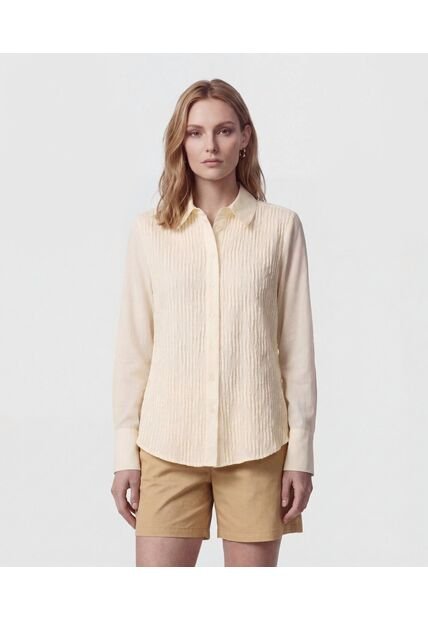 Camisa  Para Mujer Manga Larga Color Crema Marca Patprimo #30010767