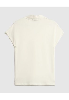 Camiseta Para Mujer Manga Corta Cuello V Color Blanco Marca Patprimo #30093806