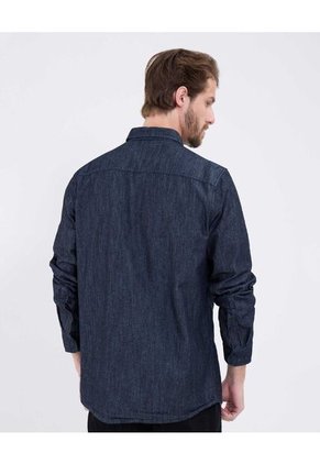 Camisa Para Hombre Manga Larga Sin Bolsillo Cuello Button D Color Azul Marca Patprimo #44013164