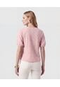 Camiseta Manga Globo Con Ojalillo   Para Mujer Rosa Patprimo de Patprimo