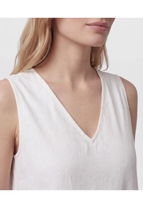 Vestido Midi Manga Sisa Con Cinturón   Para Mujer Blanco Patprimo