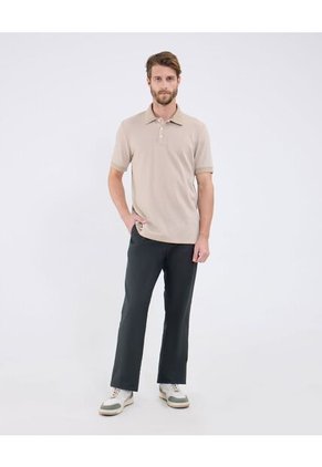 Polo Para Hombre Cuello Tejido Sin Bolsillo Color Beige Marca Patprimo #44112766