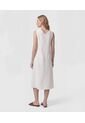 Vestido Midi Manga Sisa Con Cinturón   Para Mujer Blanco Patprimo de Patprimo