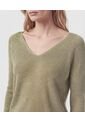 Saco De Punto Cuello En V   Para Mujer Verde Patprimo de Patprimo