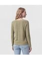 Saco De Punto Cuello En V   Para Mujer Verde Patprimo de Patprimo