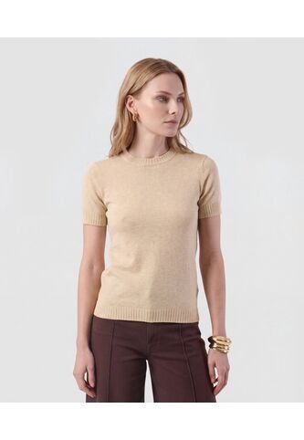 Camiseta  Para Mujer Manga Corta Cuello Redondo Color Café Marca Patprimo #30093895 Patprimo