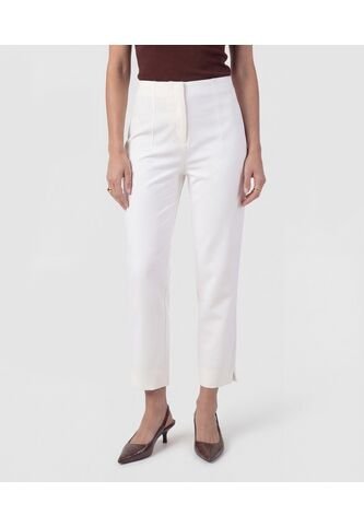 Pantalón Clasico De Tiro Alto   Para Mujer Blanco Patprimo Patprimo