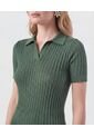 Polo Punto Calado Manga Corta   Para Mujer Verde Patprimo de Patprimo
