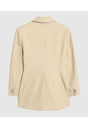 Blazer Doble Botonadura Y Solapa Para Mujer Beige Patprimo