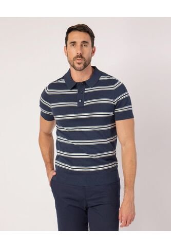 Polo  Para Hombre Cuello Tejido Sin Bolsillo Color Azul Marca Patprimo #44112773 Patprimo