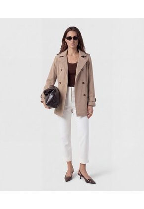 Pantalón Clasico De Tiro Alto   Para Mujer Blanco Patprimo