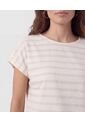 Camiseta Texturizada De Manga Corta  Para Mujer Blanco Patprimo de Patprimo