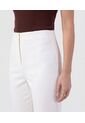 Pantalón Clasico De Tiro Alto   Para Mujer Blanco Patprimo de Patprimo