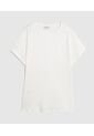 Camiseta Con Bordado Lateral  Curvy  Para Mujer Crema Patprimo de Patprimo