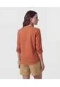 Blusa Fluida Con Bolsillos Frontales  Para Mujer Naranja Patprimo de Patprimo